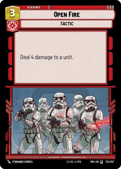 Open Fire 174/257 Twilight of the Republic Star Wars card