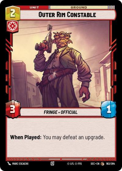 Outer Rim Constable 163/264 Secrets of Power Star Wars card