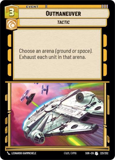 Outmaneuver 221/252 Spark of Rebellion Star Wars card