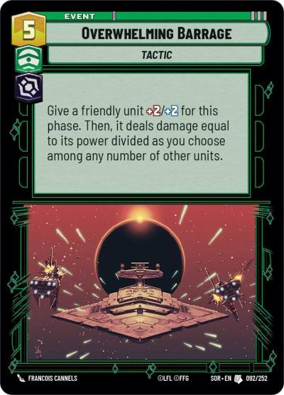 Overwhelming Barrage 092/252 Spark of Rebellion Star Wars card