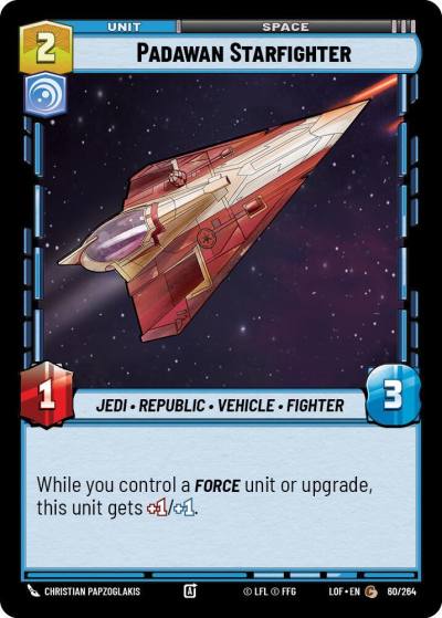 Padawan Starfighter 060/264 Legends of the Force Star Wars card