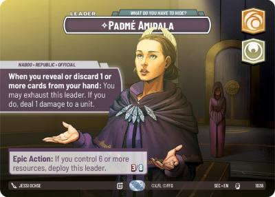 Padme Amidala - What Do You Have to Hide? (Showcase) 1036 Secrets of Power Star Wars card