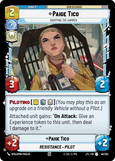 Paige Tico - Dropping the Hammer 046/262 Jump to Lightspeed Star Wars card