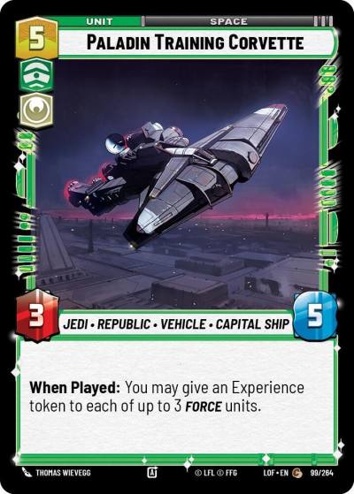 Paladin Training Corvette 099/264 Legends of the Force Star Wars card