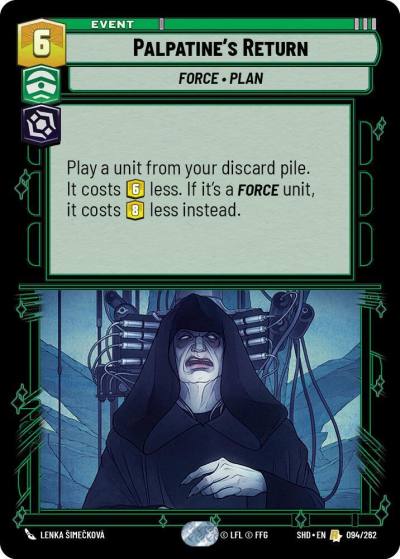 Palpatine's Return 094/262 Shadows of the Galaxy Star Wars card