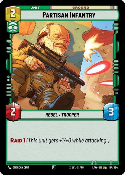 Partisan Infantry 154/264 A Lawless Time Star Wars card