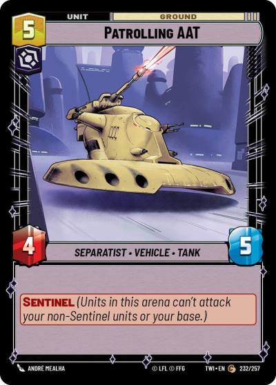 Patrolling AAT 232/257 Twilight of the Republic Star Wars card