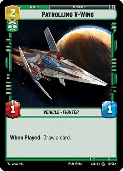 Patrolling V-Wing 111/252 Spark of Rebellion Star Wars card