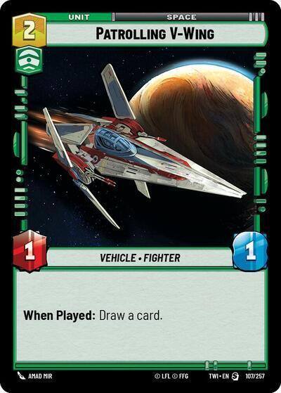 Patrolling V-Wing 107/257 Twilight of the Republic Star Wars card