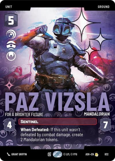 Paz Vizsla - For a Brighter Future (Prestige Foil) 832 Ashes of the Empire Star Wars card