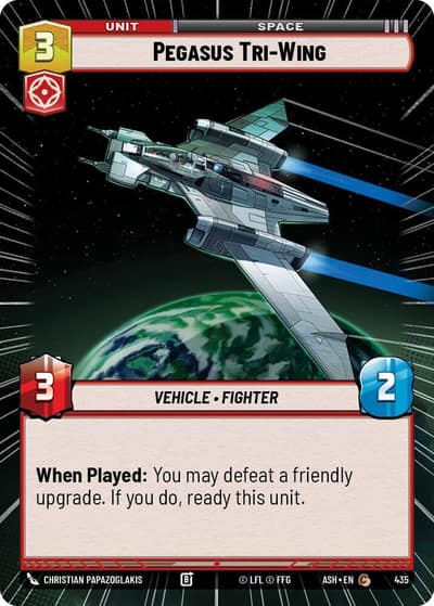 Pegasus Tri-Wing (Hyperspace) 435 Ashes of the Empire Star Wars card