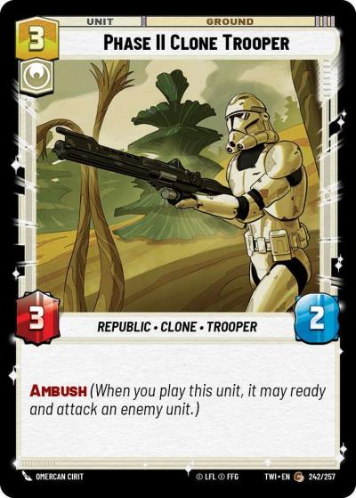 Phase II Clone Trooper 242/257 Twilight of the Republic Star Wars card