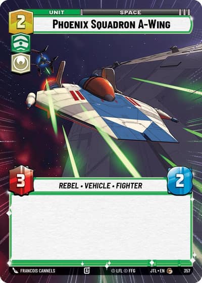 Phoenix Squadron A-Wing (Hyperspace) 357 Jump to Lightspeed Star Wars card