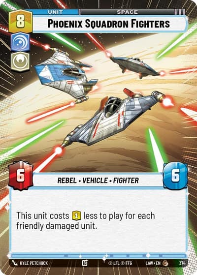 Phoenix Squadron Fighters (Hyperspace) 374 A Lawless Time Star Wars card