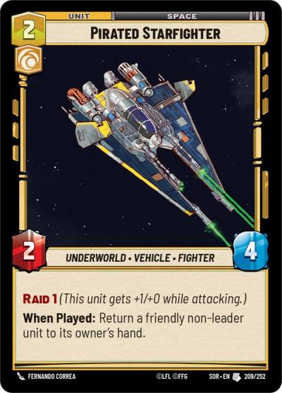 Pirated Starfighter 209/252 Spark of Rebellion Star Wars card