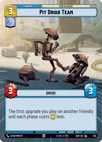Pit Droid Team (Hyperspace) 339 Ashes of the Empire Star Wars card