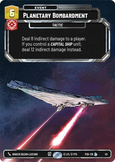 Planetary Bombardment 45 Sector and Regional Promos: Season 1 Star Wars Unlimited card