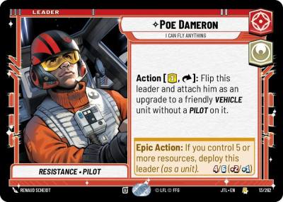Poe Dameron - I Can Fly Anything 013/262 Jump to Lightspeed Star Wars card