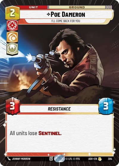 Poe Dameron - I'll Come Back For You (Hyperspace) 304 Ashes of the Empire Star Wars Unlimited card