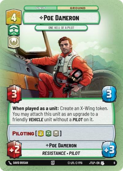 Poe Dameron - One Hell of a Pilot 6 Jump to Lightspeed - Weekly Play Promos Star Wars card