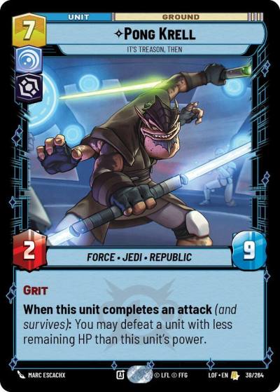 Pong Krell - It's Treason, Then 038/264 Legends of the Force Star Wars card