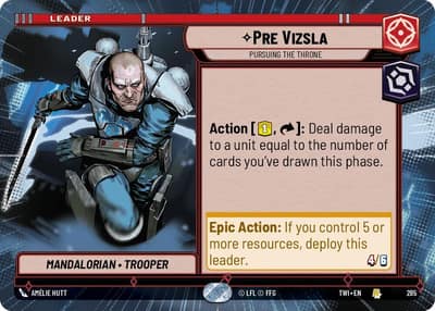 Pre Vizsla - Pursuing the Throne (Hyperspace) 285 Twilight of the Republic Star Wars card