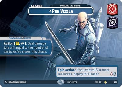 Pre Vizsla - Pursuing the Throne (Showcase) 267 Twilight of the Republic Star Wars card