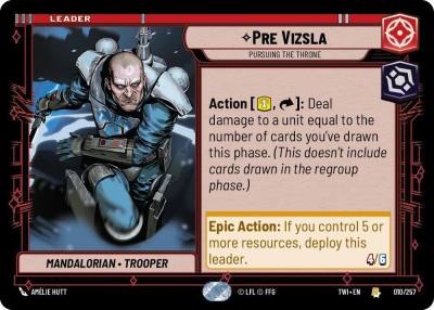 Pre Vizsla - Pursuing the Throne 010/257 Twilight of the Republic Star Wars card