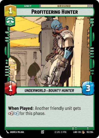 Profiteering Hunter 151/264 A Lawless Time Star Wars card