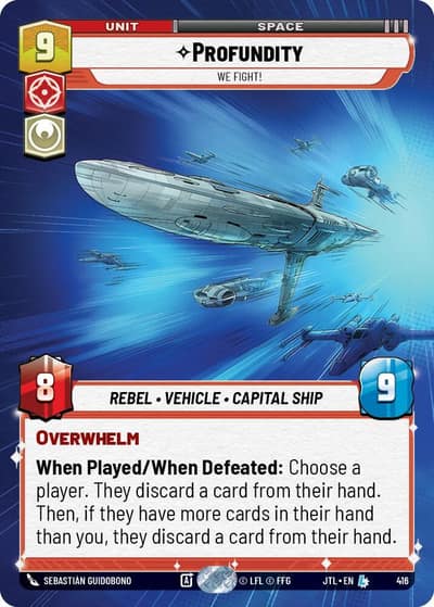 Profundity - We Fight! (Hyperspace) 416 Jump to Lightspeed Star Wars card