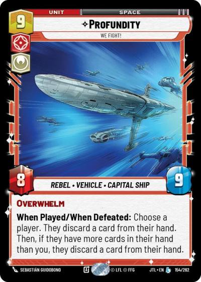 Profundity - We Fight! 154/262 Jump to Lightspeed Star Wars card