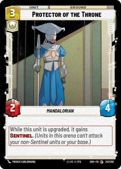 Protector of the Throne 247/262 Shadows of the Galaxy Star Wars card
