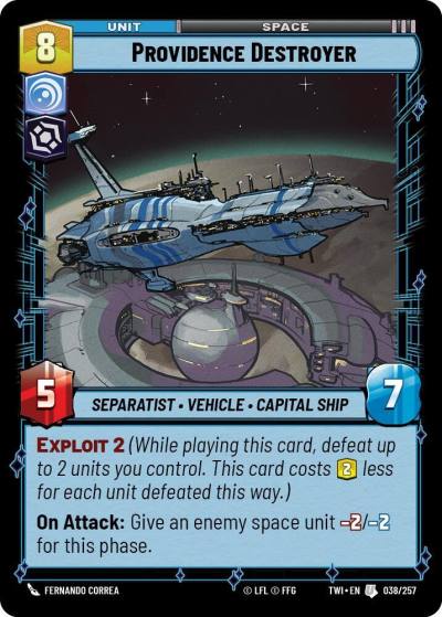 Providence Destroyer 038/257 Twilight of the Republic Star Wars card
