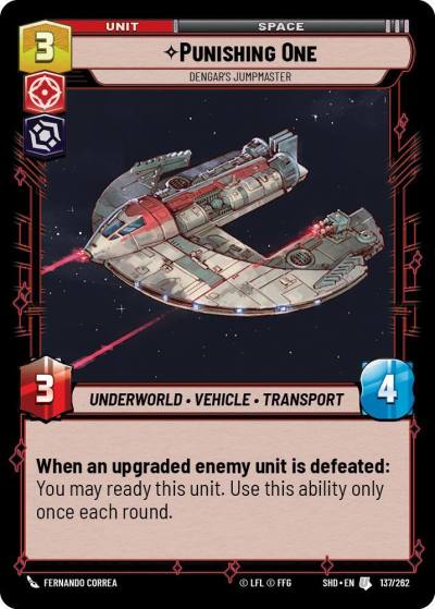 Punishing One - Dengar's Jumpmaster 137/262 Shadows of the Galaxy Star Wars card