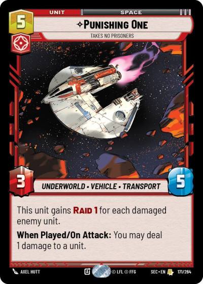 Punishing One - Takes No Prisoners 171/264 Secrets of Power Star Wars card