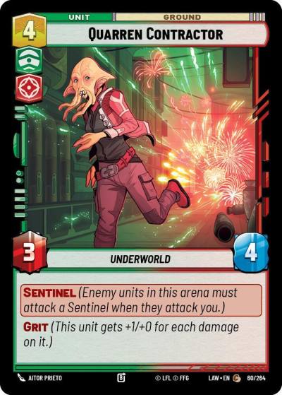 Quarren Contractor 60/264 A Lawless Time Star Wars card