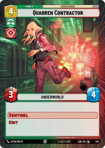Quarren Contractor (Hyperspace) 324 A Lawless Time Star Wars card