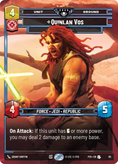 Quinlan Vos - Dark Disciple 85 Organized Play Promos Star Wars card