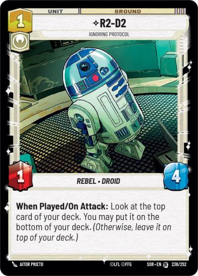 R2-D2 - Ignoring Protocol 236/252 Spark of Rebellion Star Wars card