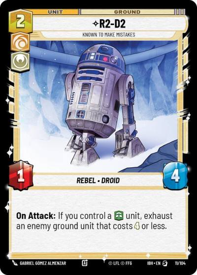 R2-D2 - Known to Make Mistakes 11/104 Intro Battle Hoth Star Wars card