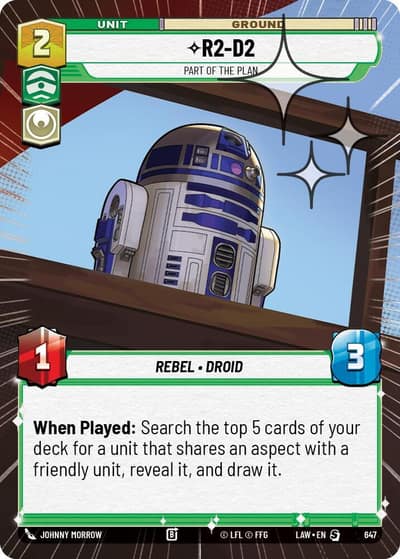 R2-D2 - Part of the Plan (Hyperspace Foil) 647 A Lawless Time Star Wars card