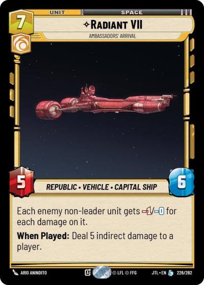 Radiant VII - Ambassadors' Arrival 226/262 Jump to Lightspeed Star Wars card