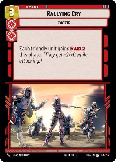 Rallying Cry 154/252 Spark of Rebellion Star Wars card
