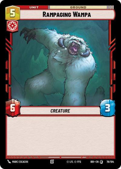 Rampaging Wampa 76/104 Intro Battle Hoth Star Wars card