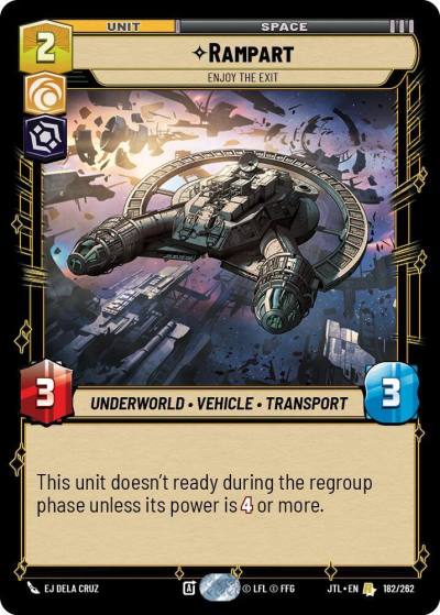 Rampart - Enjoy the Exit 182/262 Jump to Lightspeed Star Wars card