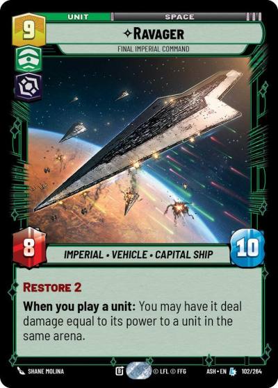 Ravager - Final Imperial Command 102/264 Ashes of the Empire Star Wars card