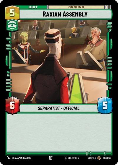 Raxian Assembly 118/264 Secrets of Power Star Wars card