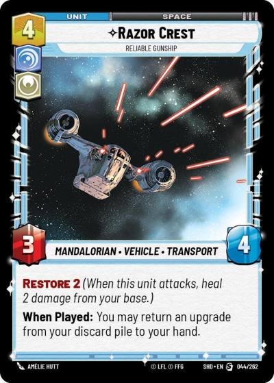 Razor Crest - Reliable Gunship 044/262 Shadows of the Galaxy Star Wars card