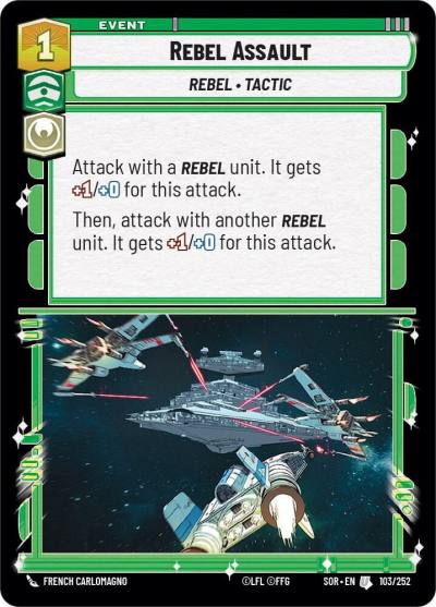 Rebel Assault 103/252 Spark of Rebellion Star Wars card