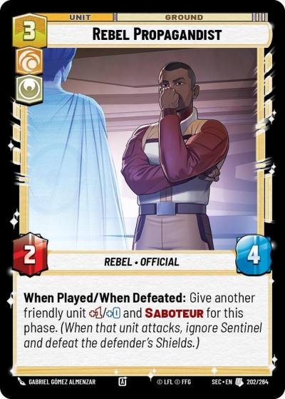 Rebel Propagandist 202/264 Secrets of Power Star Wars card